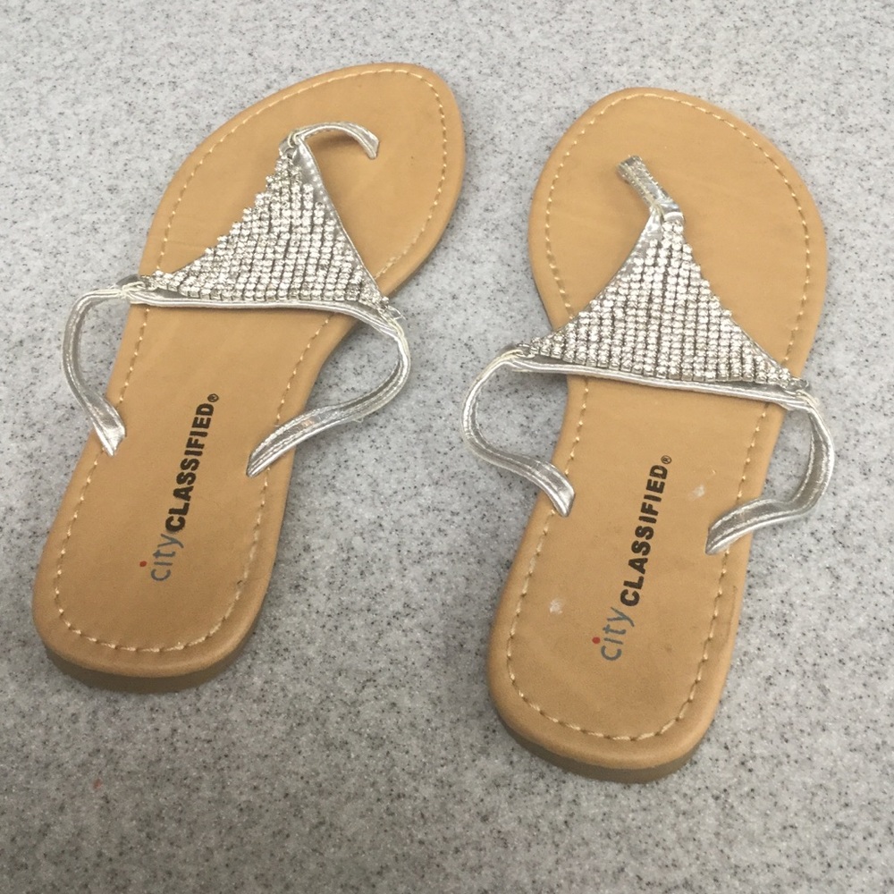 CityClassified Sparkly Sandals Size 6.5 - Picture 6 of 9